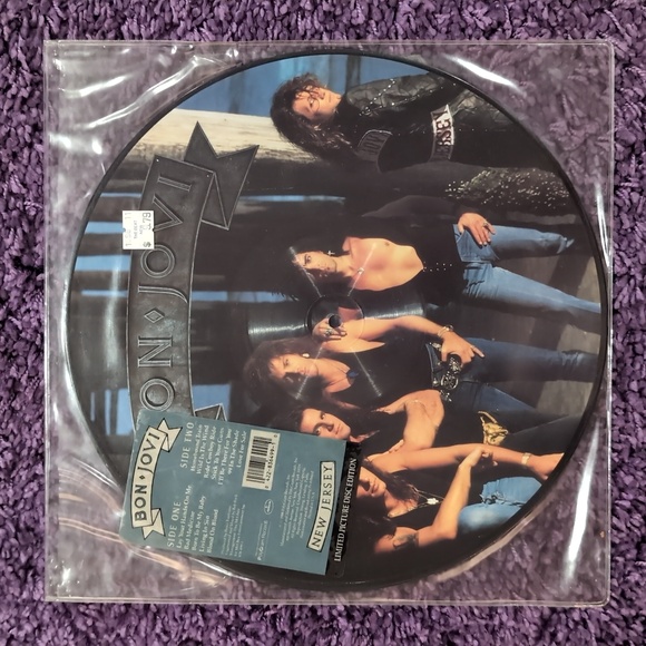 Vintage Bon Jovi New Jersey Picture Disc